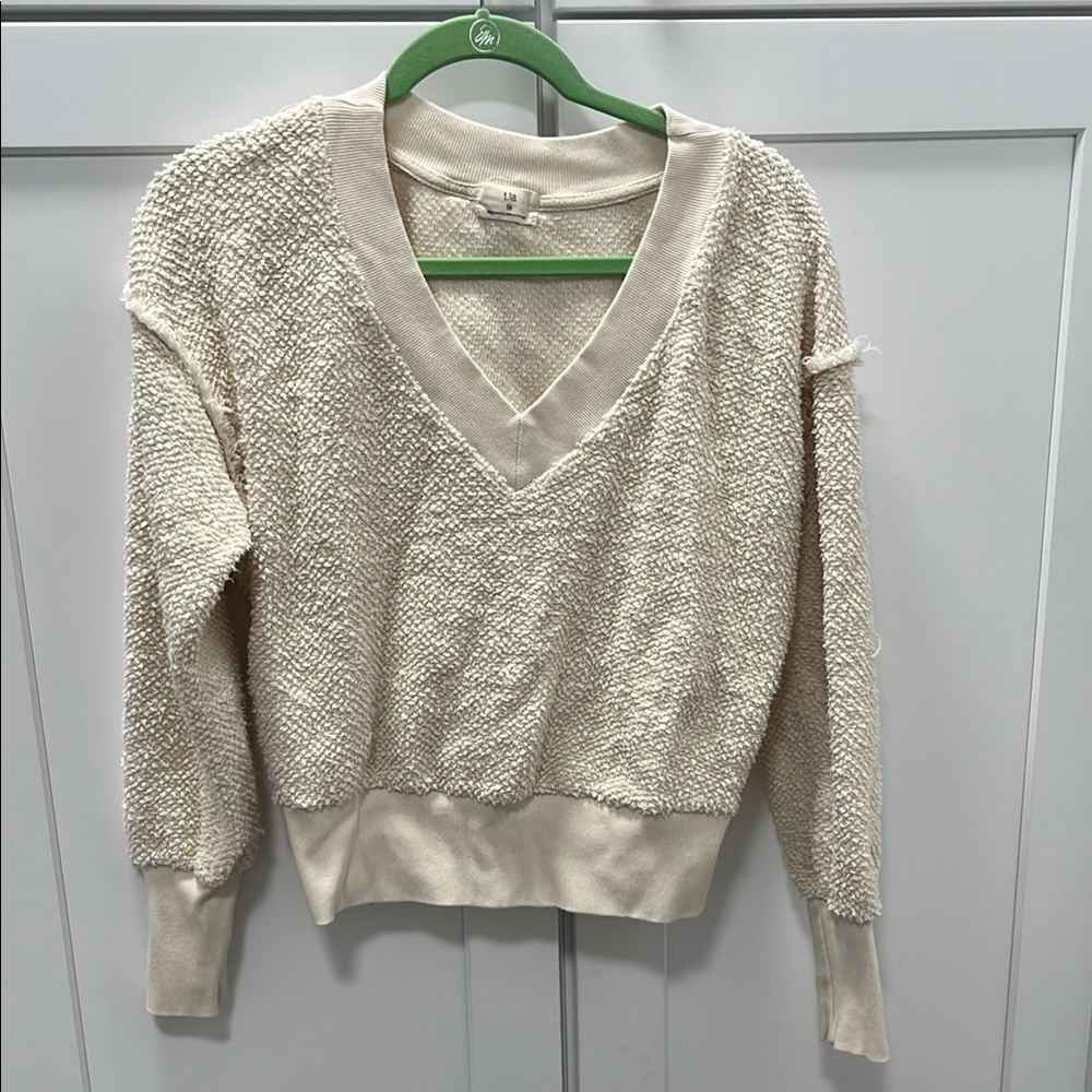 T.La Cream V-Neck Knit Sweater